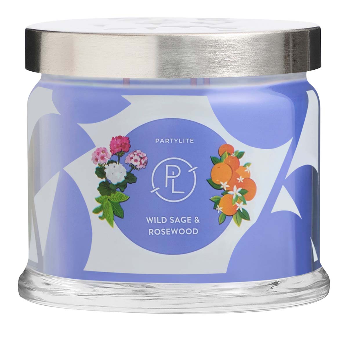 Wild Sage & Rosewood 3-Wick Jar Candle against a white background.