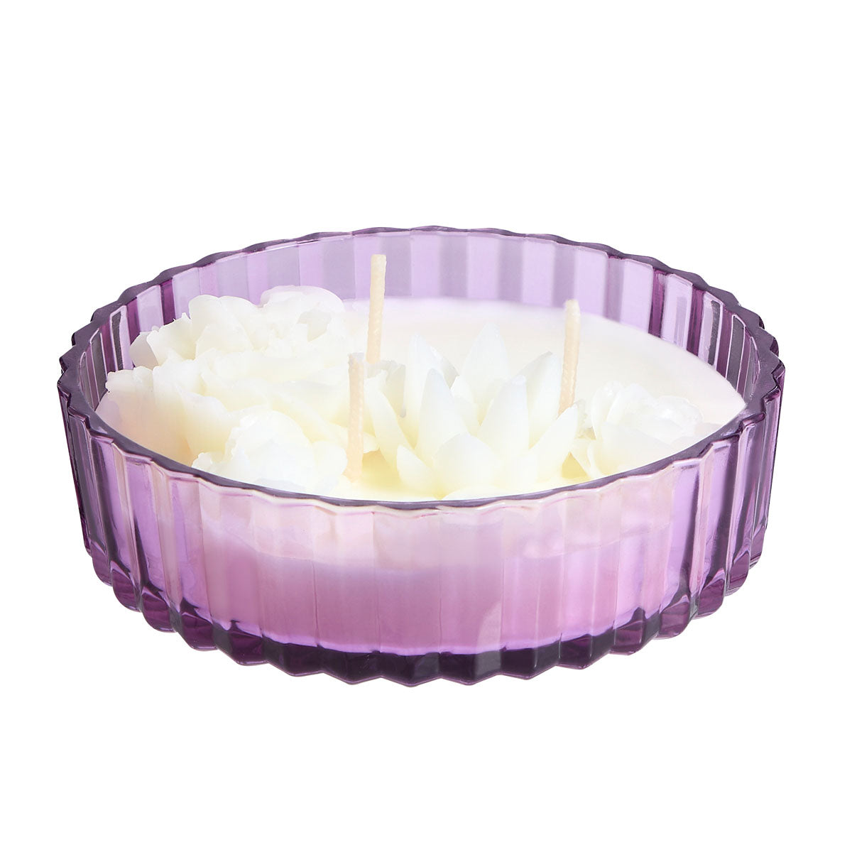 Garden Beauty Specialty Jar - Wildflower Walk shown against a white background, the glass jar is purple.