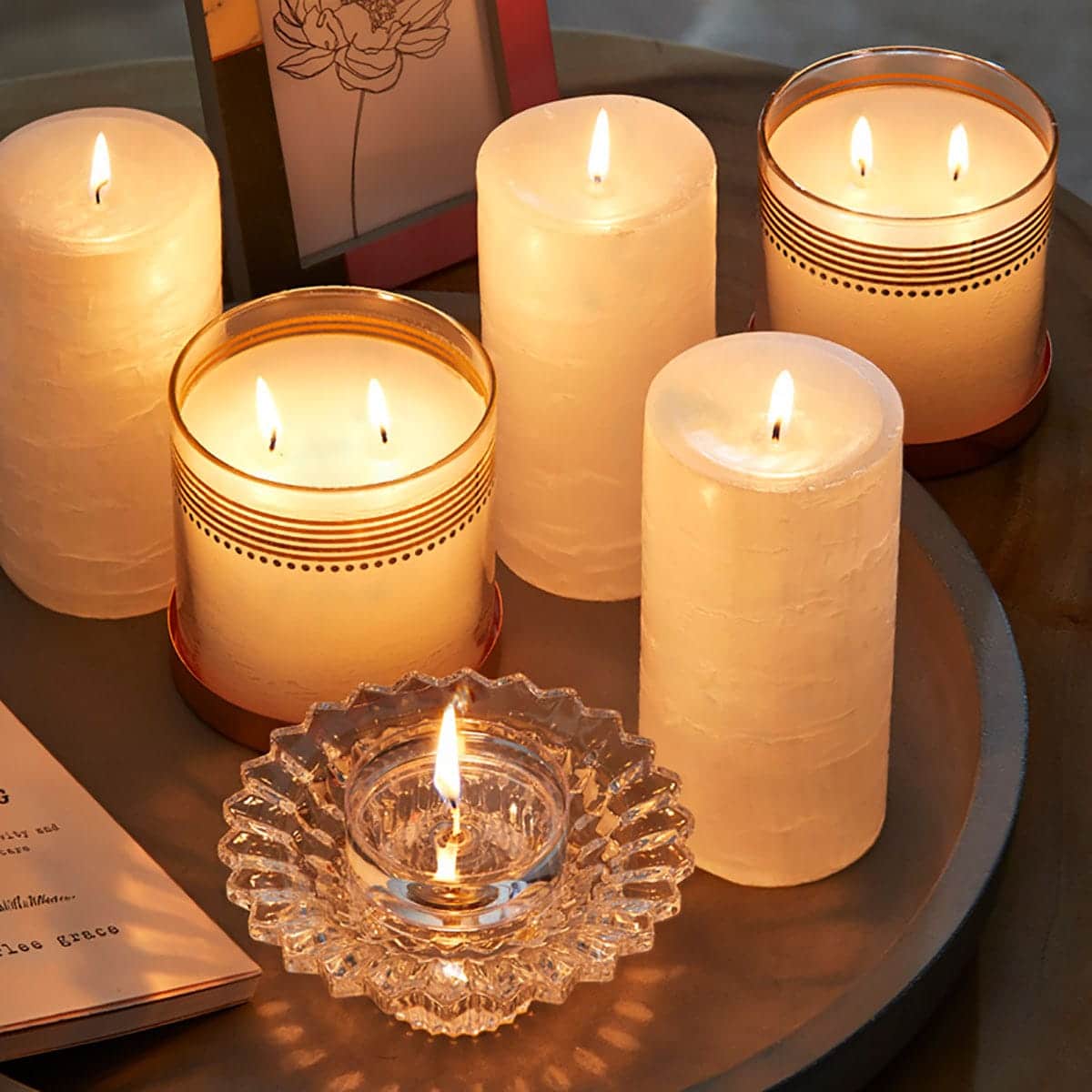 GloLite by168全国统一开奖网 partylite® Sun-Kissed Linen Pillar Candle - PartyLite US