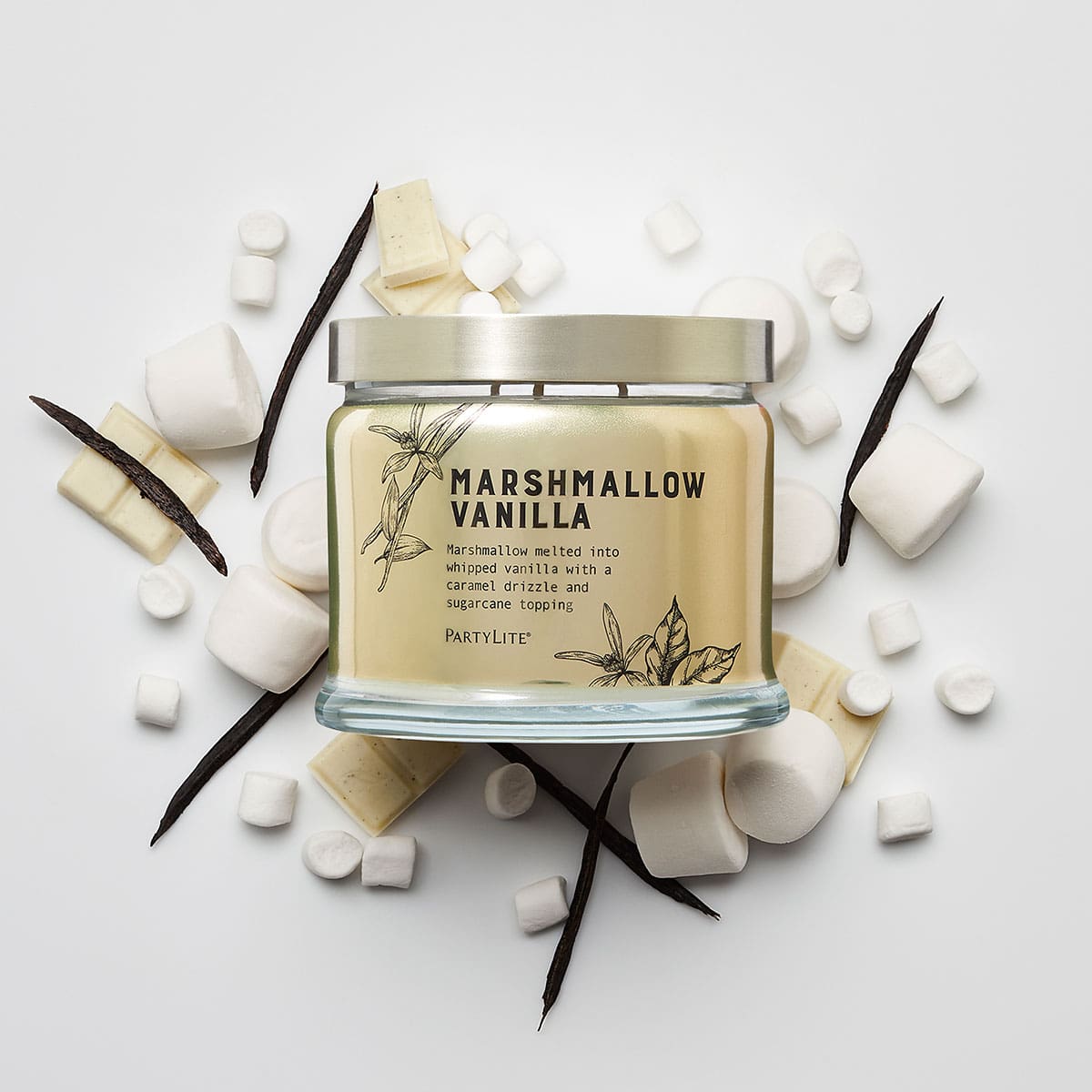 Marshmallow Vanilla 3-Wick Jar Candle - PartyLite US